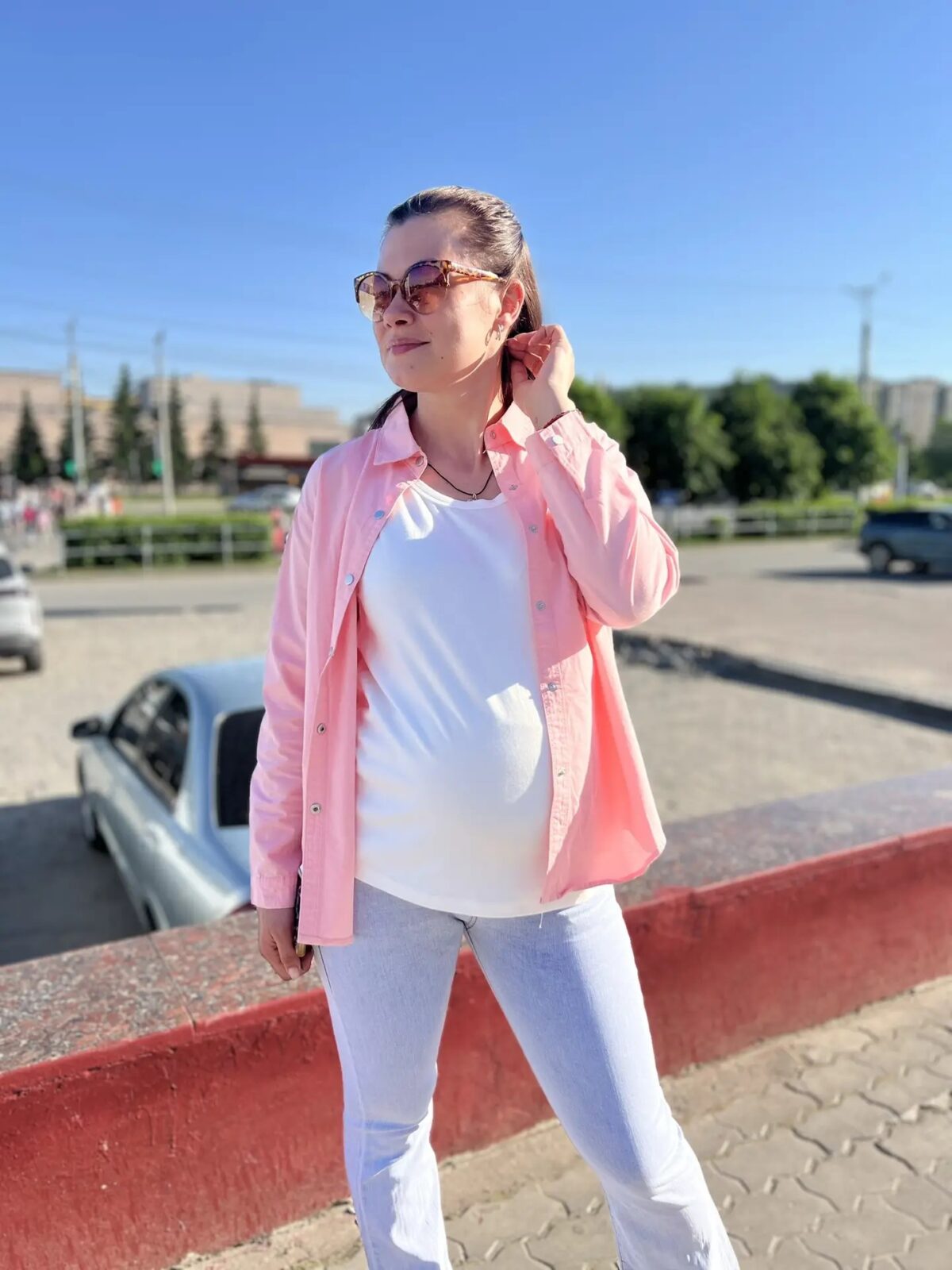Рубашка из тонкой джинсы для будущих мам Ирэн