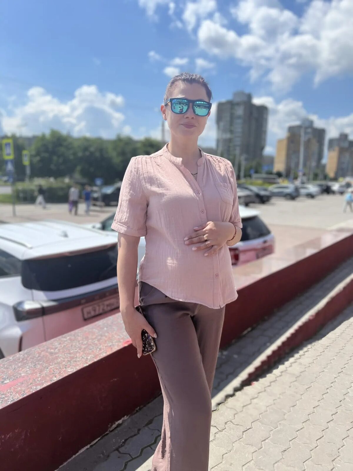 Рубашка из муслина для мам Эмма